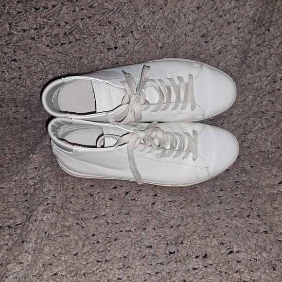 CLAE Los Angeles BRADLEY MID Cream Leather-Sneakers-Sz 8.5-Excellent - Picture 7 of 8